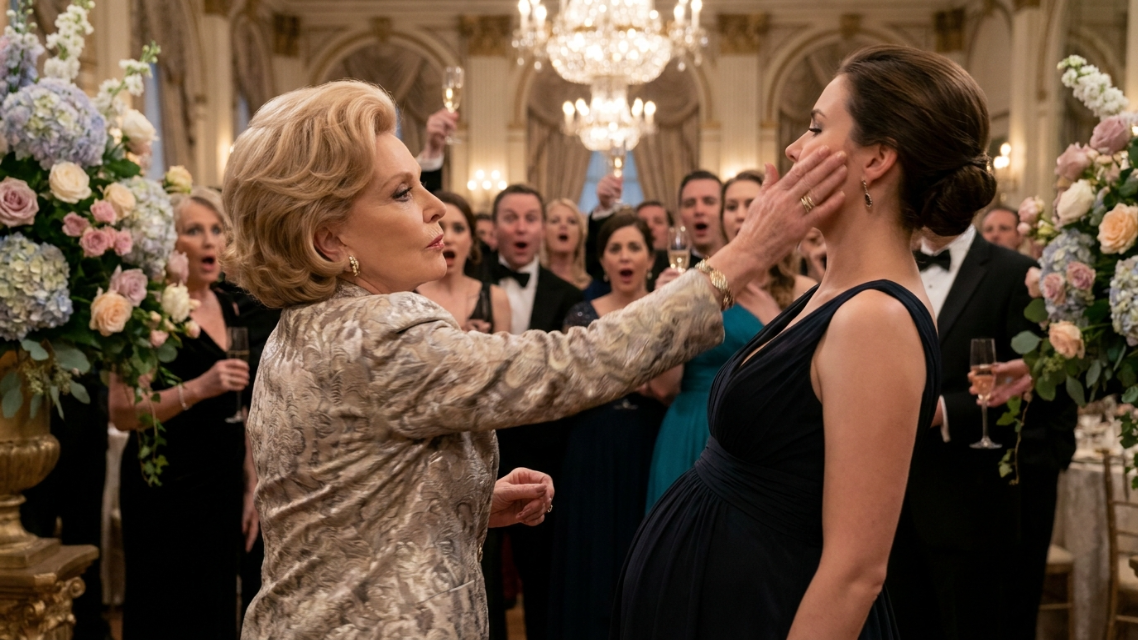My mother-in-law slapped me right in the office lobby because she thought I was a “useless freeloader”… But when I made one phone call, the CEO immediately ran downstairs and said four words that made her face turn pale.