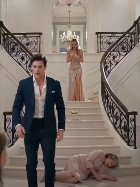 The little maid’s daughter saw what the billionaire’s fiancée did at the top of the stairs