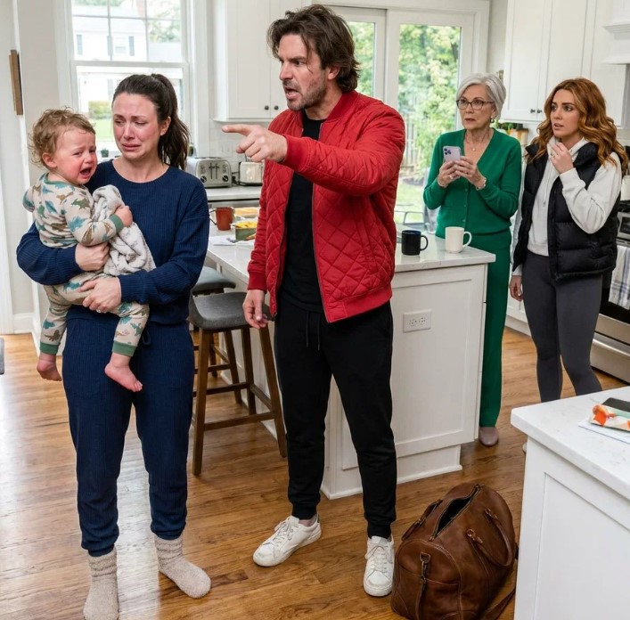 I had been gone for five days, but nothing prepared me for what I saw when I opened the door: my wife juggling dinner and our sick toddler, while my mother and sister sat nearby on their phones.