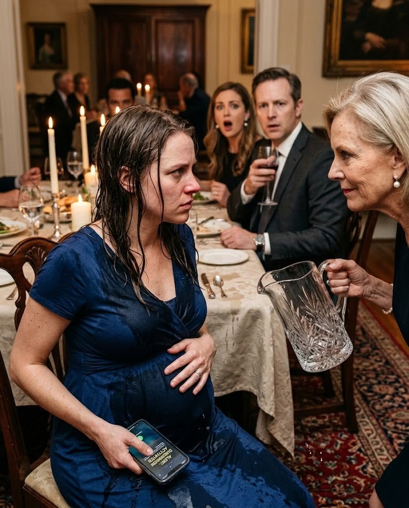 Six months pregnant, I was soaked at my ex-husband's $18,000 family dinner while his mother smiled and said, “At least now the room smells fresher.” They expected tears. Instead, I made one call that ended every Morrison career.