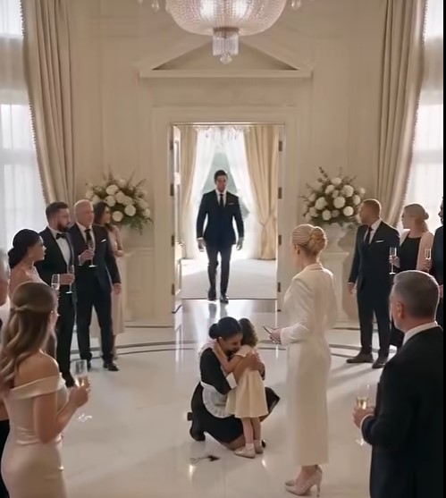 She thought humiliating a maid’s little girl would impress the guests—until the billionaire walked in, recognized the child’s eyes, and exposed a secret that shattered everyone’s perfect lies.