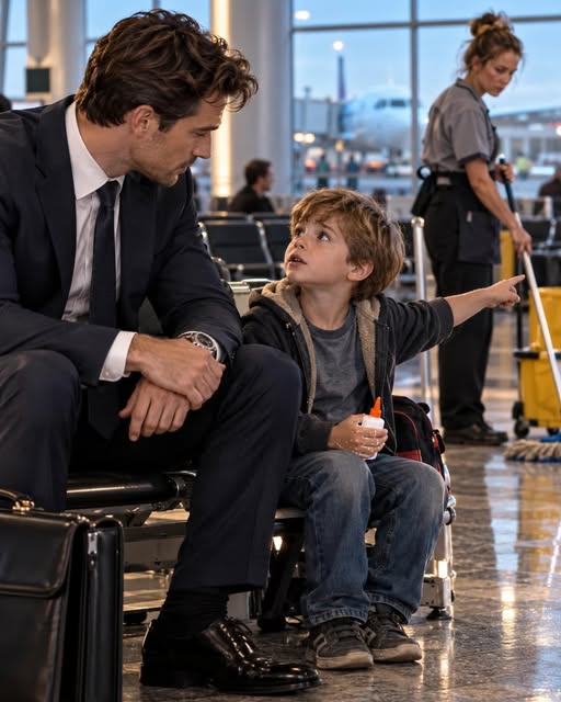 The little boy had glue on his fingers and no father to hold up in front of the class, and the man sitting in the tiny plastic chair beside him was worth twelve billion dollars