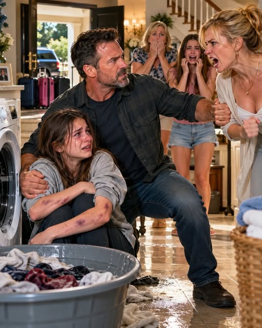 I came home from a late-night business trip and found my daughter washing clothes by hand in complete darkness. “They went on vacation,” she whispered. I asked her to roll up his sleeve. When I saw the bruises, I didn’t scream.
