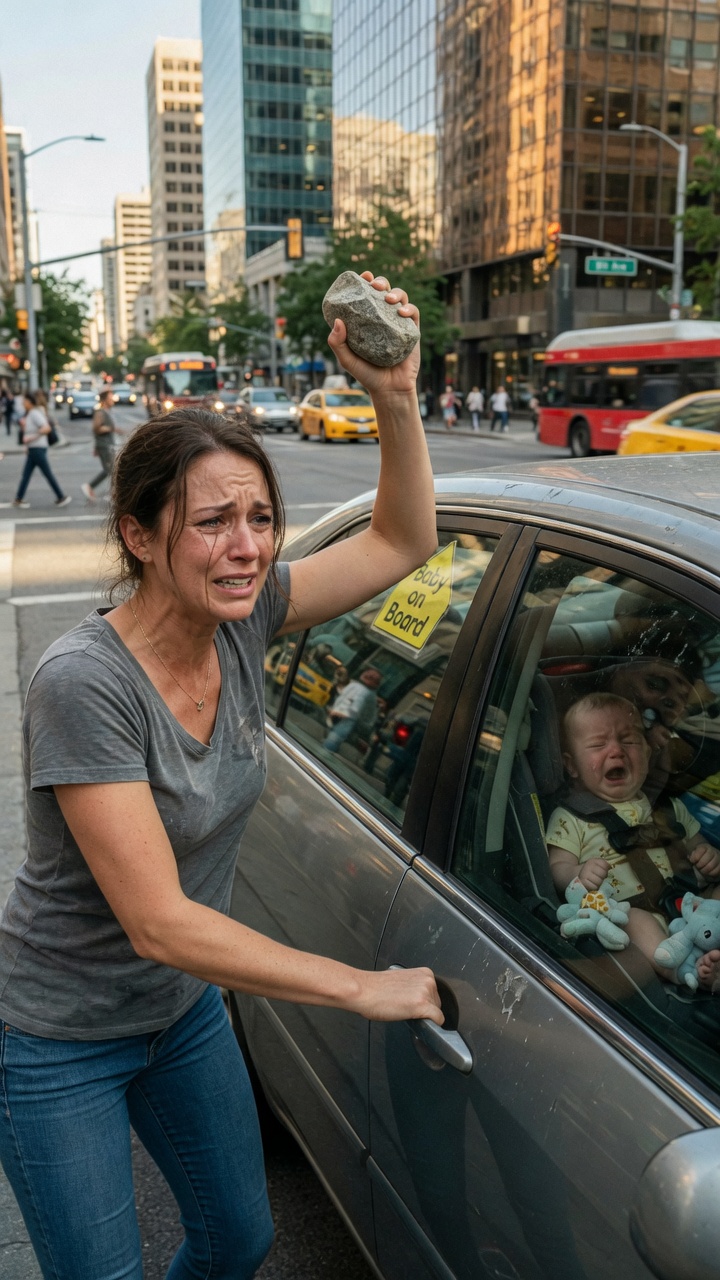 The Woman Broke a Car Window to Save a Crying Baby—Then the Baby Looked at Her and Called Her “Mama”