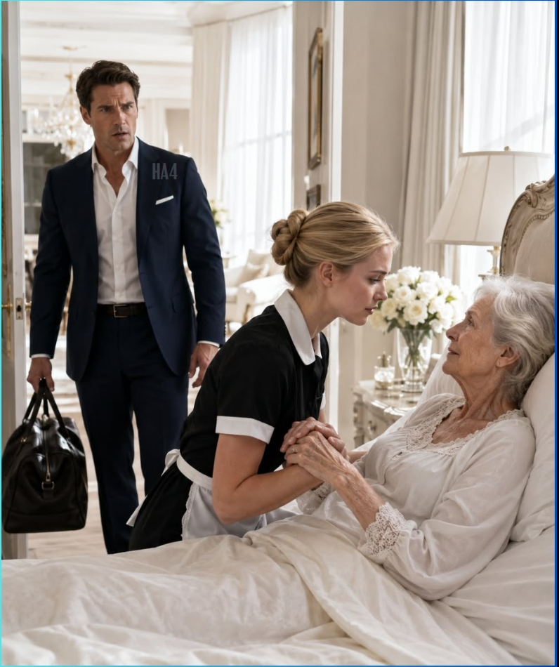 The Millionaire Came Home Early to Say Goodbye to His Dying Mother, Then Saw the Maid Holding Her Hand and Heard the Word Nobody Expected