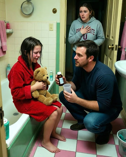 "My five-year-old daughter always bathed with my husband. They would stay in there for more than an hour every night. When I finally asked her what they were doing, she burst into tears and said, “Daddy says I can’t talk about games in the bath.” The next night, I peeked through the half-open bathroom door…