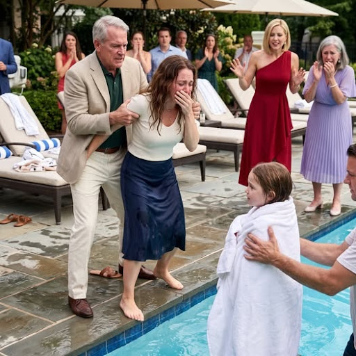 My sister pushed my little daughter into the pool fully dressed, and when I tried to jump in after her, my father grabbed me by the neck and said if she couldn’t survive water, she didn’t deserve life.