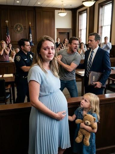 Eight months pregnant, I stood in divorce court and gave my husband the house, cars, money, and business shares because I thought surrendering everything was the only way to protect my unborn baby—