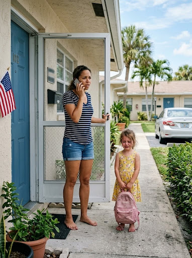 During a Miami family vacation, my parents and sister left my 7-year-old daughter crying on a stranger’s doorstep because they decided her absent biological father deserved access—but when I brought Ella home,