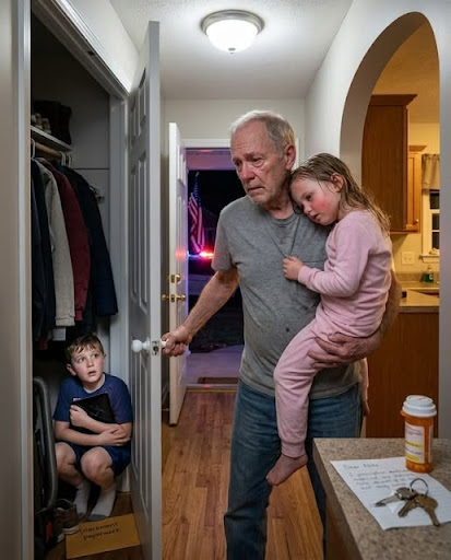 At exactly 1:58 a.m., my adopted 8-year-old granddaughter whispered that she felt burning hot, and when I raced to my son’s house, I found her drugged on the hallway floor and her brother locked in a closet with a dead tablet—then his recording, the fake placement papers, the note on the counter, and my late wife’s protected trust exposed why their parents had left both children behind and pretended it was discipline.