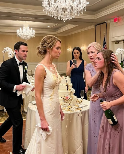 22"At my wedding reception, my sister threw cake and champagne in my face.