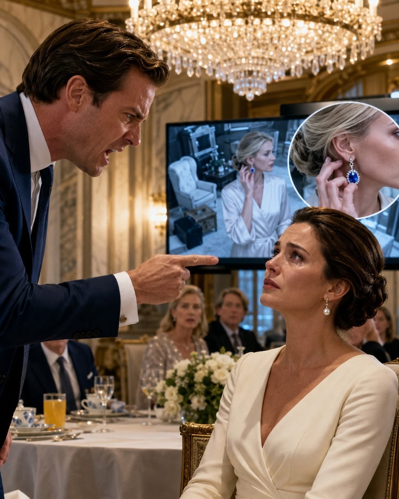 My husband accused me of stealing his mother’s blue diamond earrings during a family brunch at Grayhaven, his family’s Newport estate.