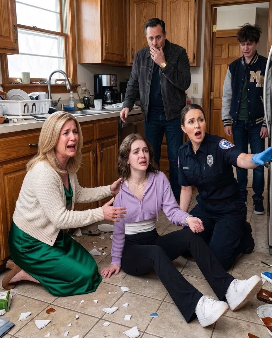 "Stop pretending,” my mom snapped while I was gasping for air at the kitchen sink. My uncle said I was only trying to avoid washing dishes. But when the paramedic checked my pulse, his face changed instantly—and his shout for a stretcher turned the whole room into chaos.