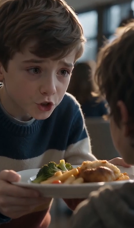 86"The entire restaurant went silent when twelve-year-old Ethan Carter stood up from his family’s table and carried a plate of food to a homeless boy sitting near the entrance.