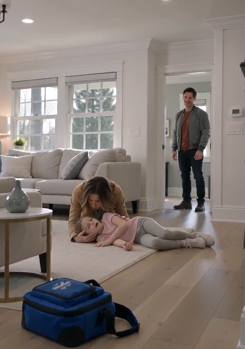 After coming home from my trip, I found my five-year-old daughter fighting for every breath while my husband stood nearby smiling.