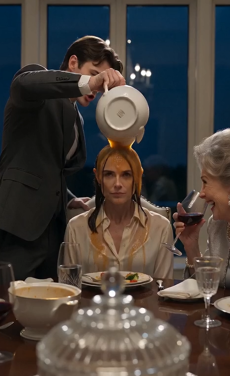 At the family dinner, my husband poured hot soup on my head while his mother laughed.. Then he said ""You've got 10 minutes to get out."" I wiped my face pulled some papers from my bag laid them on the table and said calmly ""You're right."" 10 minutes later...