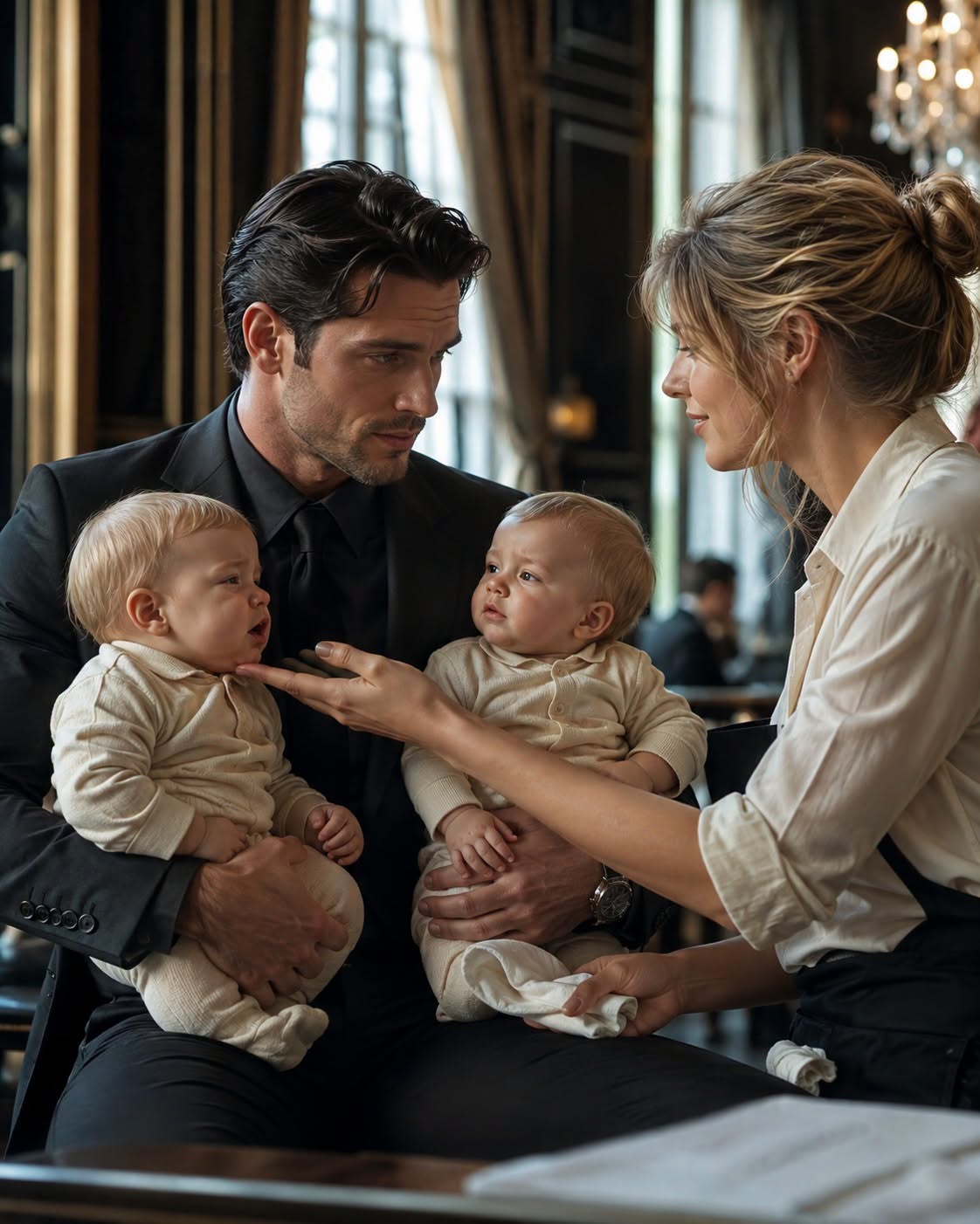 A BROKE WAITRESS CALMED A MAFIA BOSS'S SHAKING TWINS WITH ONE GESTURE — THEN HIS OWN CAPTAIN MOVED TO HAVE THEM ALL KILLED