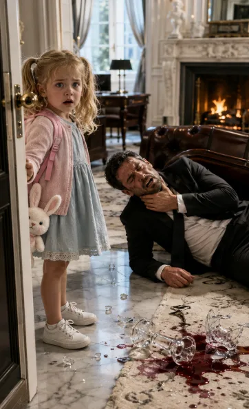 THE MOST FEARED MAN IN THE MANSION WAS DYING ON THE FLOOR—AND THE ONLY PERSON BRAVE ENOUGH TO SAVE HIM WAS A FOUR-YEAR-OLD GIRL WITH A PINK RABBIT BACKPACK