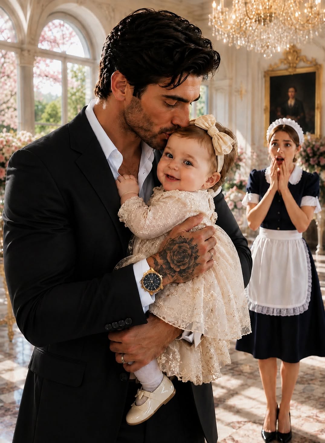 I carried my feverish eight-month-old daughter into the mansion of New York's most feared crime boss because losing my job meant losing our home. Victor Moretti looked ready to throw us back into the snow—until he saw the silver locket around Lily's neck. Seconds later, his face went white, the mansion gates exploded with gunfire, and he whispered, “They're not here for me. They're here for your daughter.”