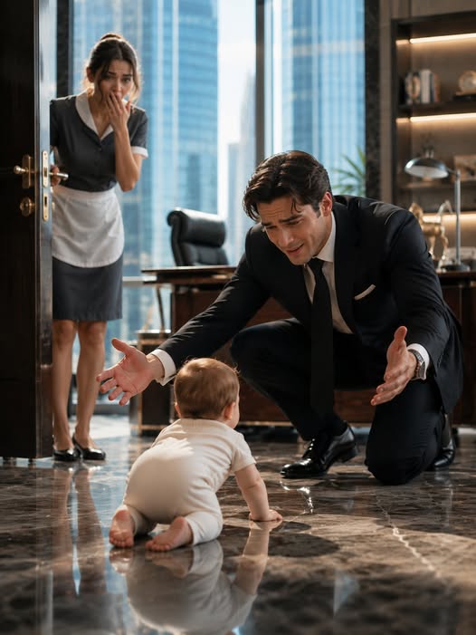 MAID’S BABY CRAWLED INTO THE MAFIA BOSS’S OFFICE — HIS UNEXPECTED REACTION LEFT EVERYONE IN TEARS