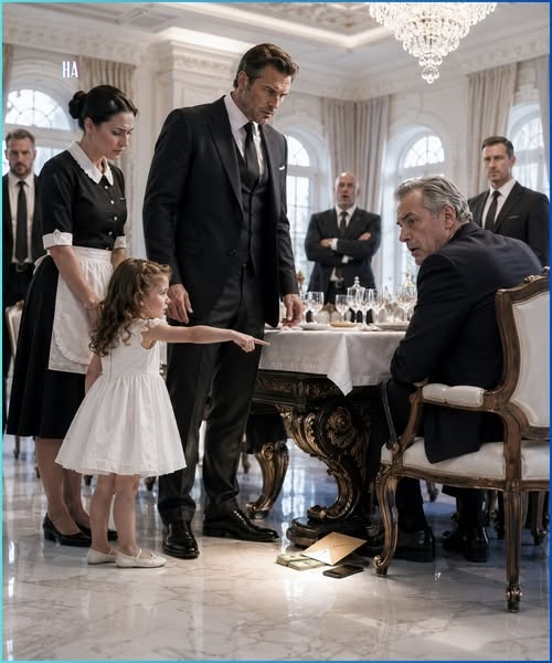 THE MAID’S LITTLE GIRL POINTED AT THE BILLIONAIRE’S GRANDFATHER—THEN ONE FALLEN ENVELOPE EXPOSED A SECRET BURIED FOR SIX YEARS