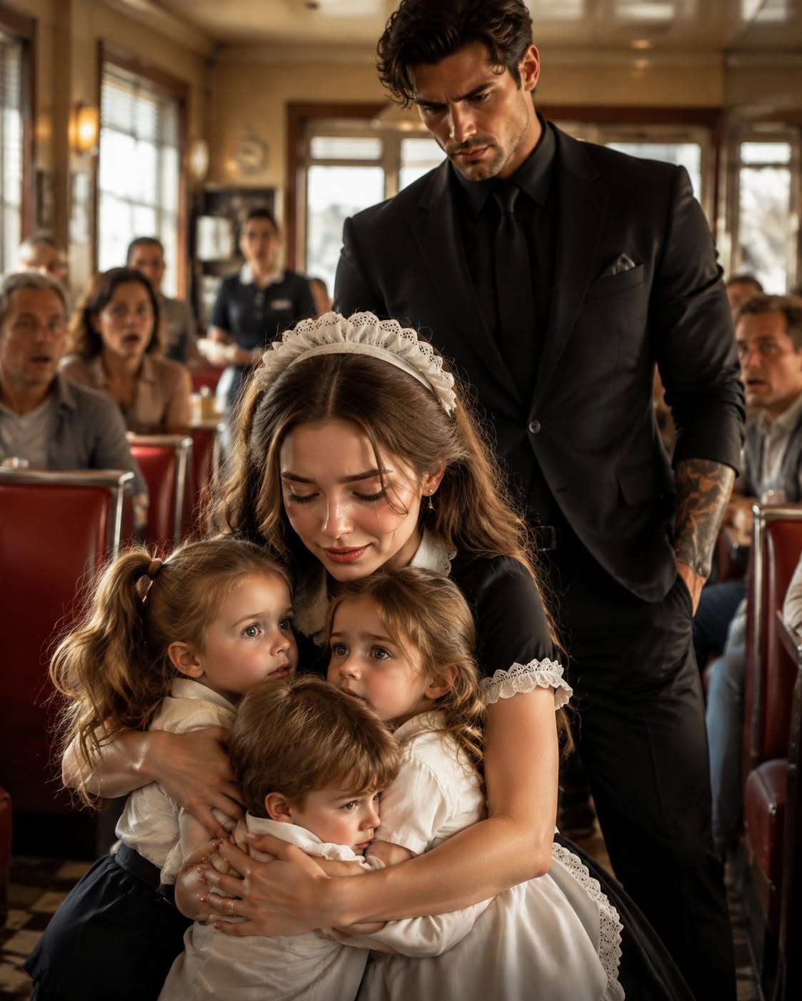 Three screaming babies went completely silent the moment they saw me, reaching toward me and calling me “Mama” in front of the most feared mafia boss in the city. Everyone thought I was a grieving waitress who had lost her children, but nobody knew the truth—the triplets staring at me had the same hazel eyes I remembered seeing every day during my pregnancy.