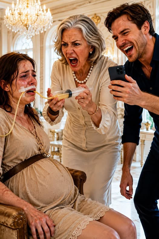 My mother-in-law force-fed me through a tube in the attic for seven months of pregnancy, pumping in spoiled food and drugs while my husband filmed it for their private “humiliation channel.” They laughed as I vomited blood. I secretly recorded every session on a smuggled phone. Every day the cruelty became worse than the day before, and everyone around me acted as if my suffering was nothing more than entertainment. I realized no one was coming to save me, and if I wanted to survive, I would have to endure long enough to find my own chance.