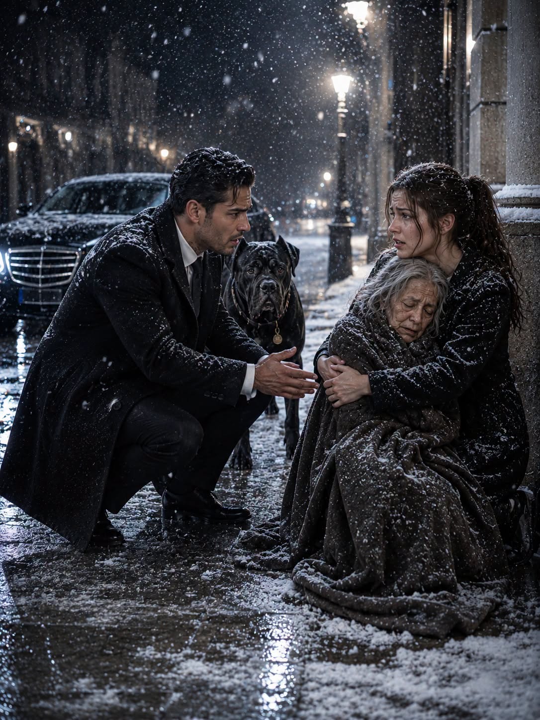 THE MAFIA BOSS RETURNED HOME WITH HIS LOYAL DOG—THEN FOUND HIS ABANDONED MOTHER FROZEN ON THE STREET