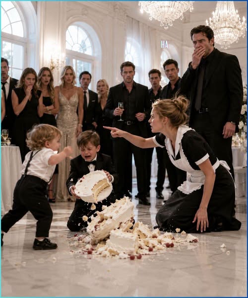 THE MAID’S TODDLER KNOCKED THE BIRTHDAY CAKE FROM HIS SON’S HANDS, AND THE MAFIA BOSS WENT PALE WHEN SHE POINTED AT THE MAN HE TRUSTED MOST