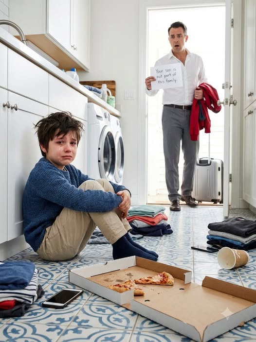 I CAME HOME TO FIND MY TWELVE-YEAR-OLD SON DOING LAUNDRY ALONE WHILE MY WIFE TOOK ELEVEN RELATIVES ON A LUXURY CRUISE—THEN HE OPENED HIS GRANDMOTHER’S SECRET WARDROBE AND SHOWED ME THE STOLEN LOCKET, FORGED WILLS, AND THE DOCUMENT THEY HAD PREPARED TO ERASE HIM FROM MY LIFE