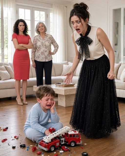 After six years of humiliation, I watched my sister-in-law slap my three-year-old son while my mother-in-law laughed: “Don’t overreact, it was a joke.” I slapped them both and left with my son. My husband thought I’d come crawling back—until he received a summons and saw the secret document I’d been carrying with me. “Stop making such a big deal out of it! Megan only slapped him twice so he’d learn to behave.”