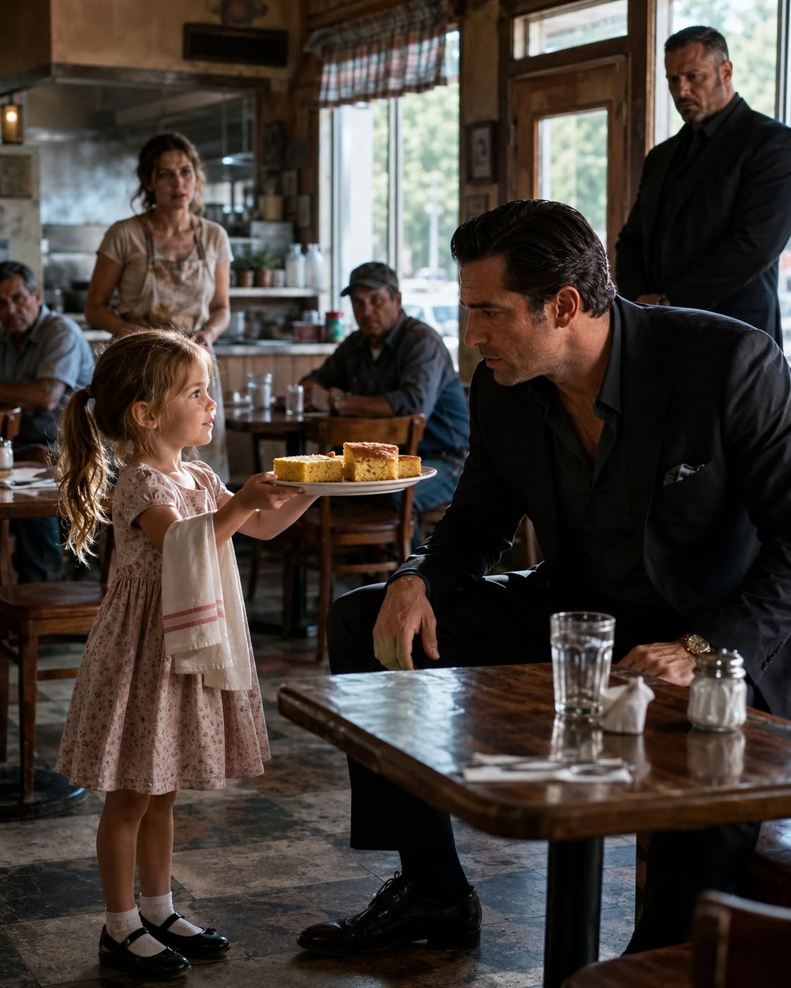 “MISTER, TRY MY MOM’S FOOD!”—THE LITTLE GIRL’S CORN CAKE MADE THE MAFIA BOSS SIT DOWN… AND STAY