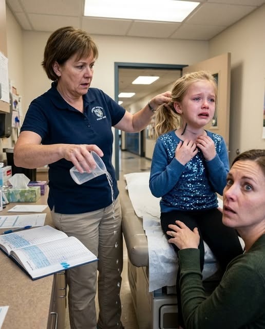 The School Nurse Looked Annoyed When My Daughter Wouldn’t Eat Because “It Hurt To Swallow”—Then She Noticed The Darkened Line Under Her Chin.