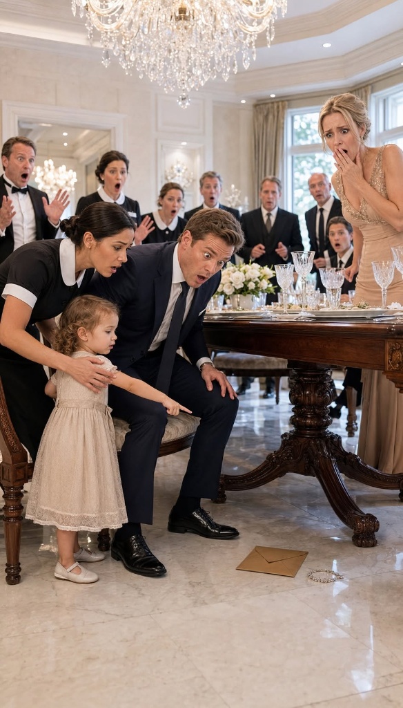 ""Look Under the Table, Sir"" — Maid's Toddler Warns Billionaire at Dinner — Fiancee was Scared