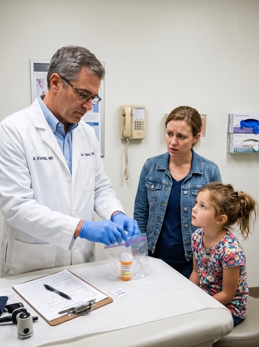 For three weeks, my mother-in-law called them special vitamins. Then my four-year-old handed me an orange prescription bottle labeled Diane Patterson, adult dosage, and whispered, 'They keep me sweet and quiet so Daddy won't leave.' Dr. Stevens read it twice and sealed it in an evidence bag.