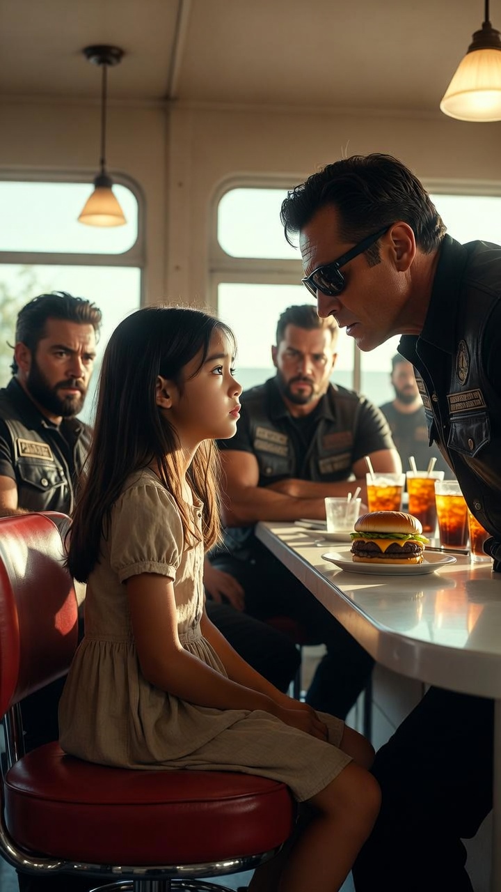 The Terrified Girl Walked Into a Diner… Then One Sentence Exposed a Fake Police Ring No One Survived