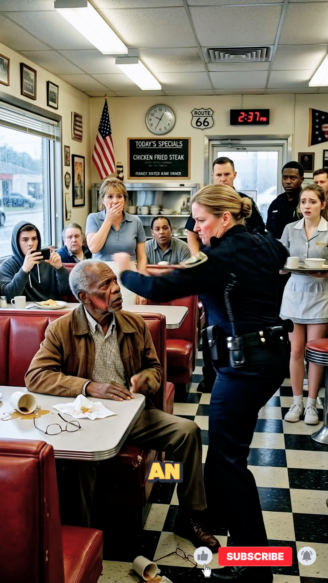 “She Slapped an Old Black Man in a Diner—Not Knowing His Son Would Destroy Her Empire Overnight”