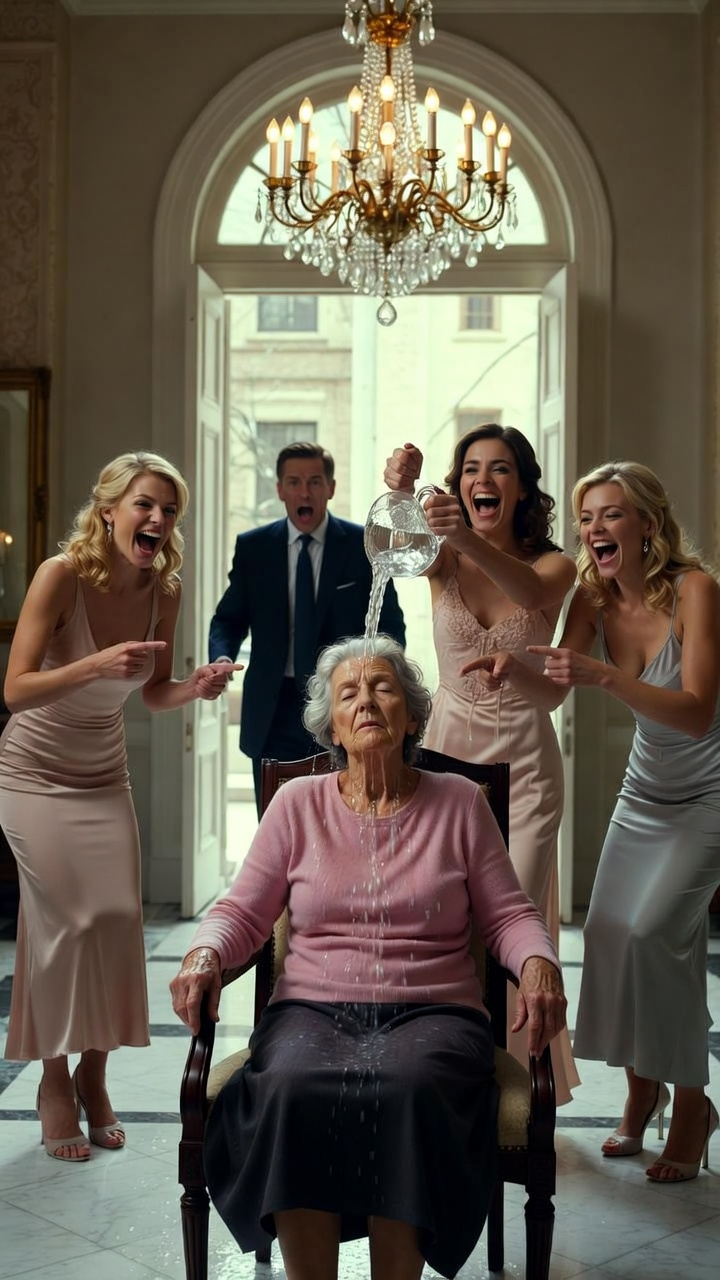 She poured ice water over an old woman in front of 150 elite guests… and laughed.Until the front door opened—and the man she feared most saw everything