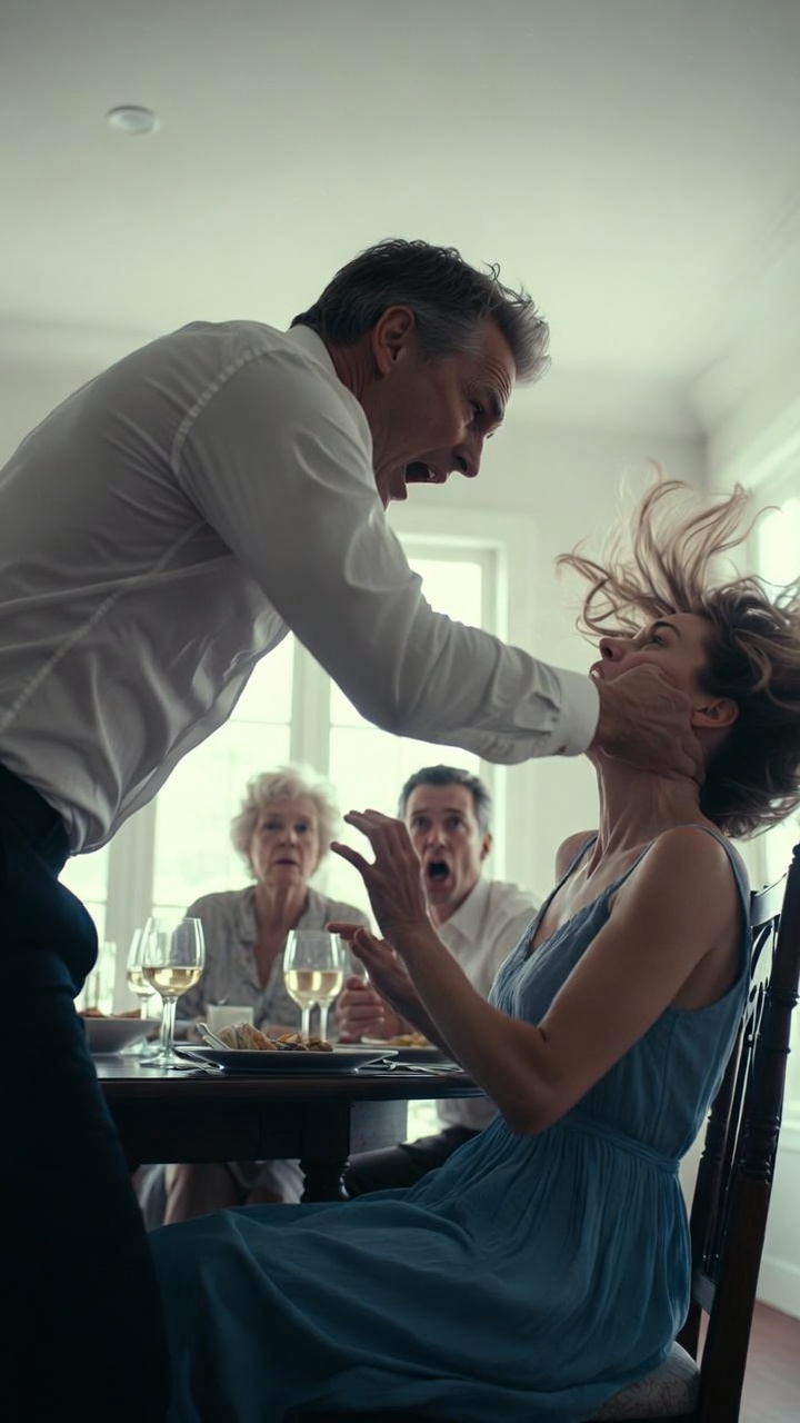 He Slapped Me at Dinner in Front of His Entire Family—But What His Mother Whispered Next Changed Everything