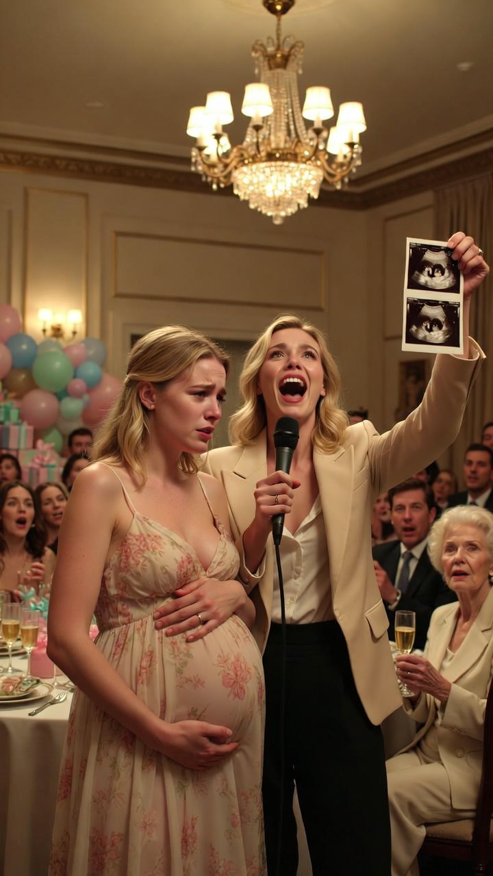 At My Baby Shower, My Sister Exposed My Ultrasound—Then Kicked Me in the Stomach… What Happened Next Destroyed My Family Forever