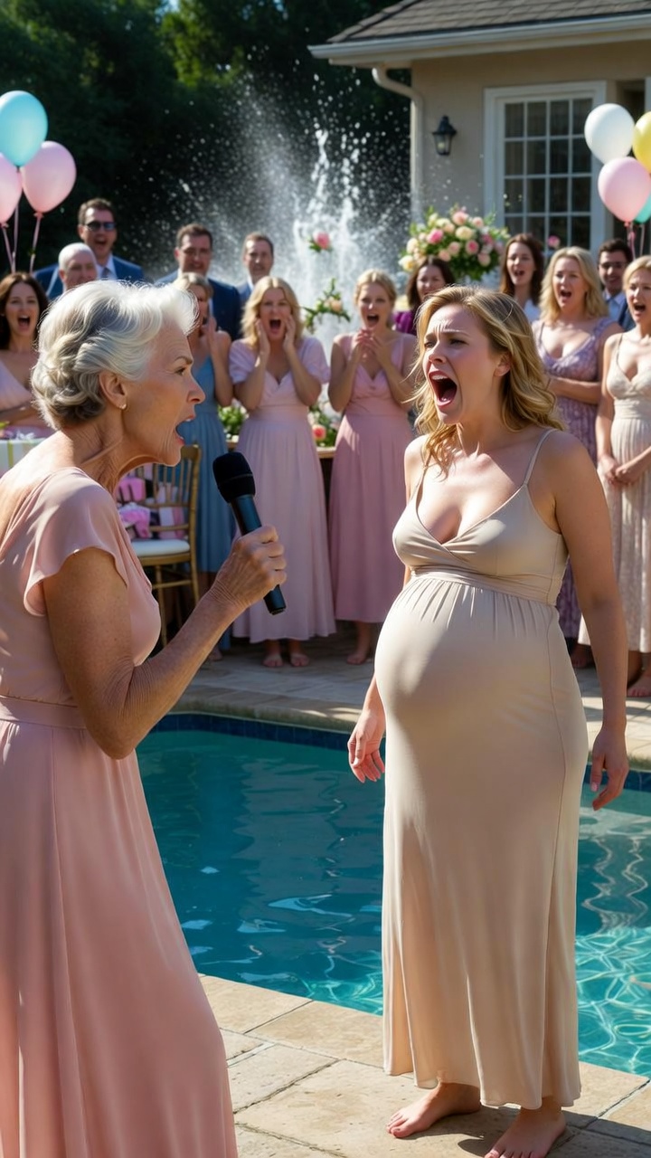 She Pushed Her 8-Month Pregnant Daughter Into a Pool at Her Baby Shower—But One Hidden Message Exposed a Chilling Plan