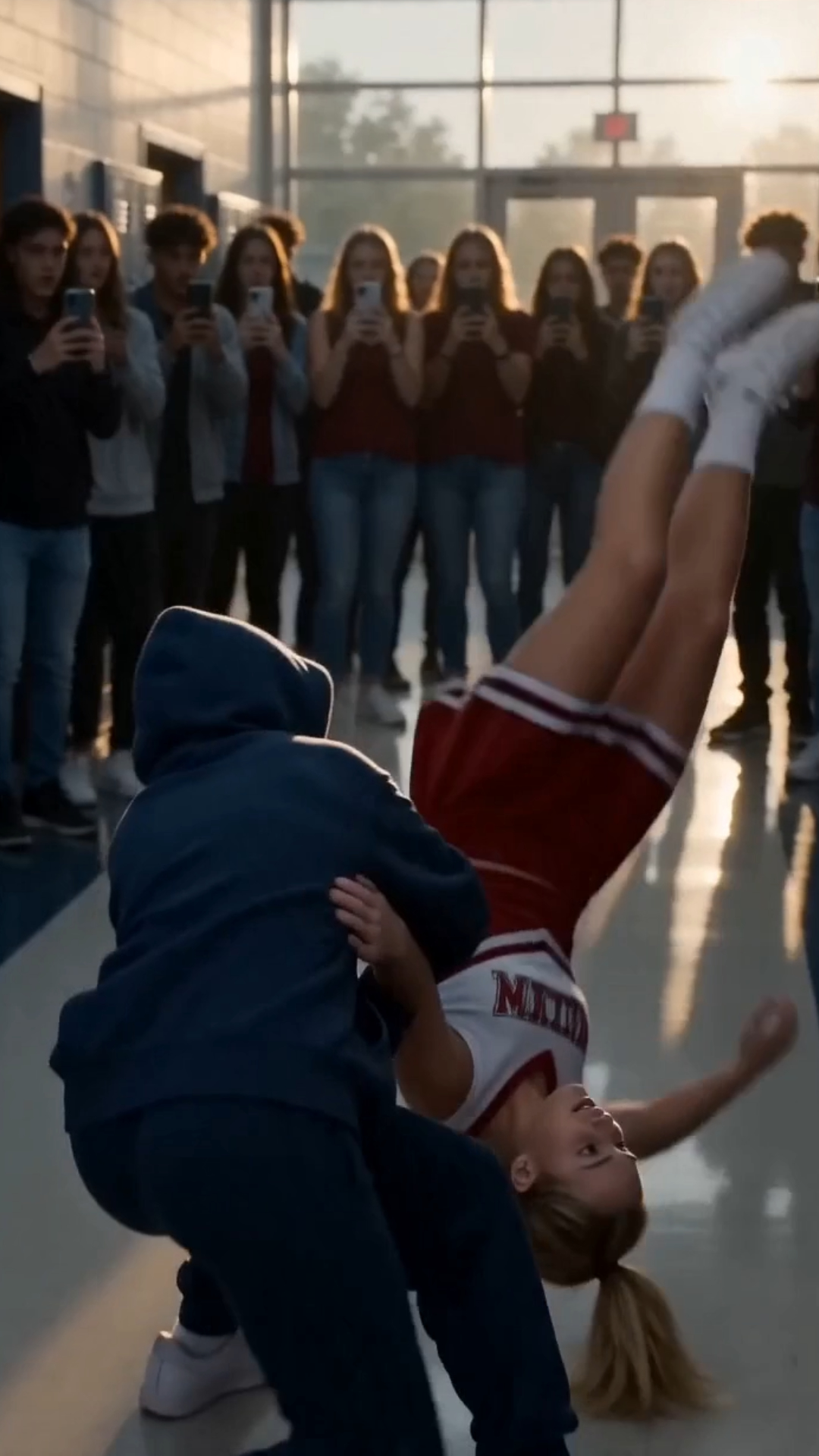 They Humiliated the Quiet Nerd Girl at School… Until She Dropped the Cheer Captain in Front of Everyone