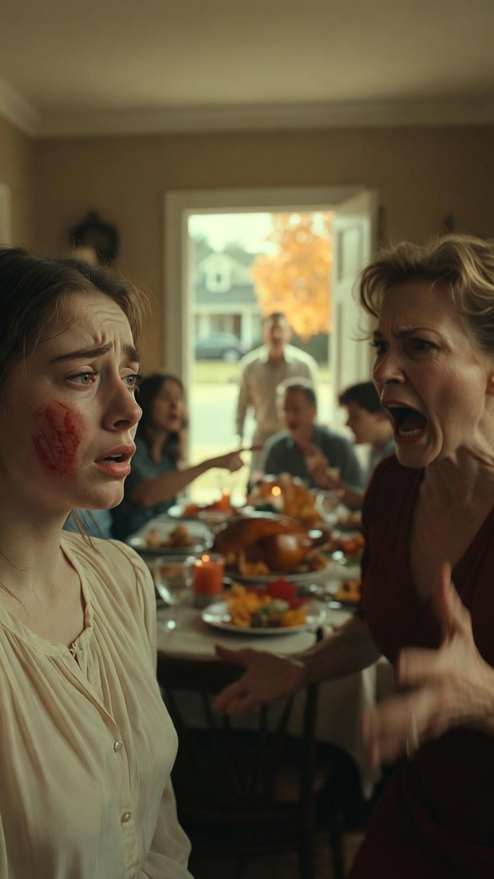 My Sister Slapped Me at Thanksgiving—My Mom Told Me to Apologize, My Dad Opened the Door… So I Left—and What They Found the Next Morning Changed Everything