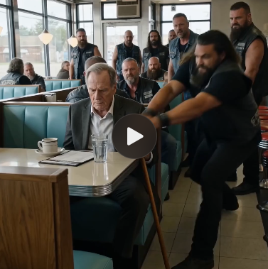 THE BIKER MOCKED THE OLD MAN IN THE DINER… THEN THE ROOM WENT SILENT