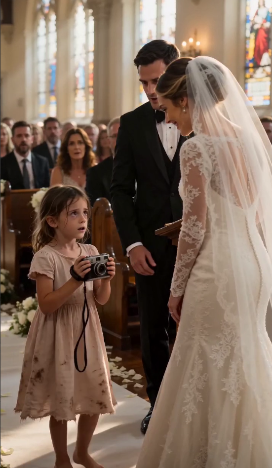 The wedding was perfect until a barefoot little girl burst through the doors with the one thing that could destroy the groom before he even said “I do.”