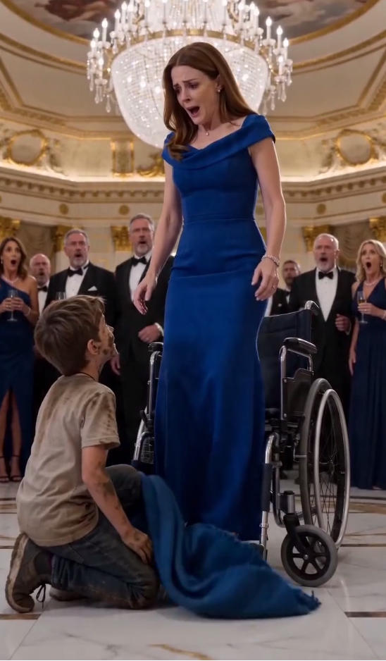 A Barefoot Boy Walked Into a Millionaire Gala and Made a Paralyzed Woman Stand — Then He Whispered a Secret That Brought Her to Her Knees