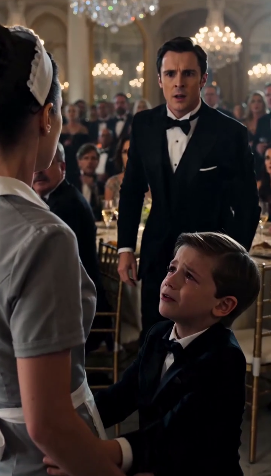 The billionaire’s son ran across the ballroom—
