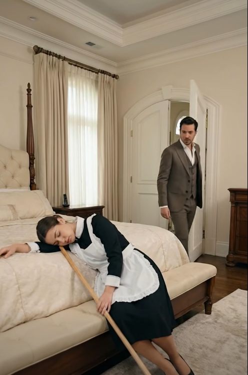 When the billionaire discovered the maid sleeping in the...