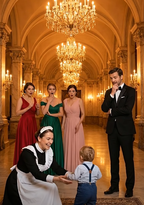 Three women wanted to win the heart of a billionaire, but his little son made an unexpected choice.