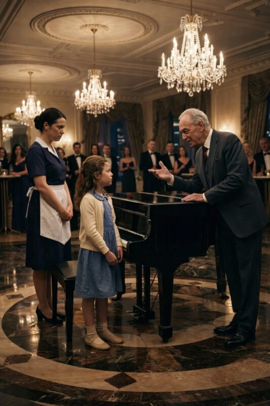“Play this, and I’ll give you $100 million,” the billionaire scoffed—never expecting the maid’s daughter to sit at the piano and uncover a truth he believed was long buried.